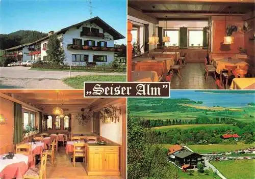 AK / Ansichtskarte  Bernau_Chiemsee Berggasthof Seiser Alm Gastraum Panorama