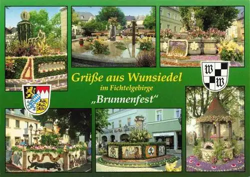 AK / Ansichtskarte  Wunsiedel Teilansichten Altstadt Brunnen Pavillon