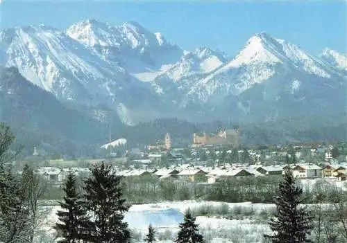 AK / Ansichtskarte  Fuessen_am_Lech_Allgaeu_Bayern Panorama Wintersportplatz Blick gegen Schlicke Vilser Kegel und Brentenjoch Allgaeuer Alpen