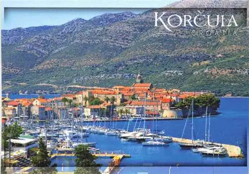 AK / Ansichtskarte  Korcula_Curzola_Croatia Panorama Hafen