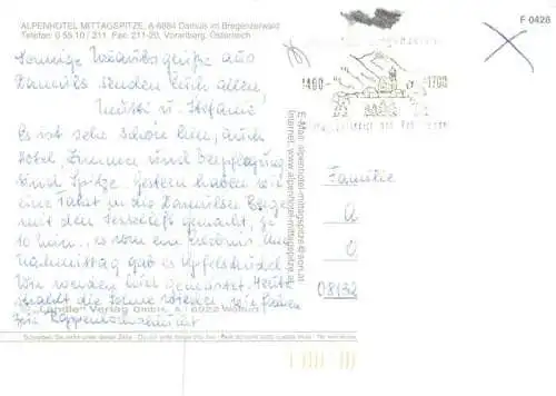 AK / Ansichtskarte  Damuels_Vorarlberg_AT Alpenhotel Mittagspitze Kirche
