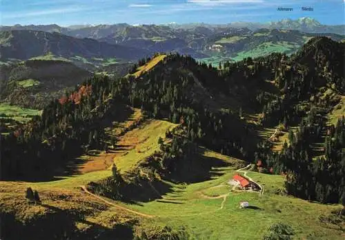 AK / Ansichtskarte  Steibis_Oberstaufen Fliegeraufnahme mit Berggasthof Falkenhuette Altmann und Saentis