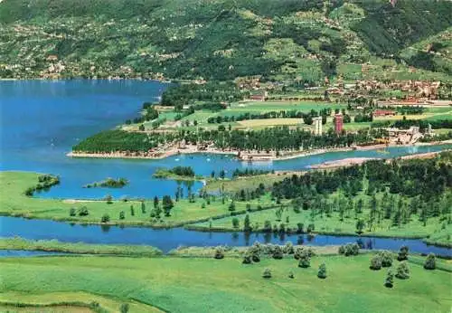 AK / Ansichtskarte  Tenero_Locarno_Lago_Maggiore_TI Camping Campofelice Fliegeraufnahme
