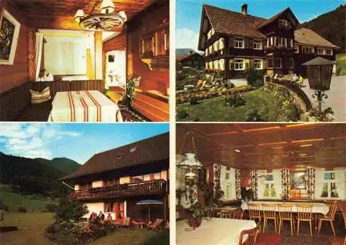 AK / Ansichtskarte  Bezau_Vorarlberg Gaestehaus Kaufmann Zimmer Gaststube Terrasse