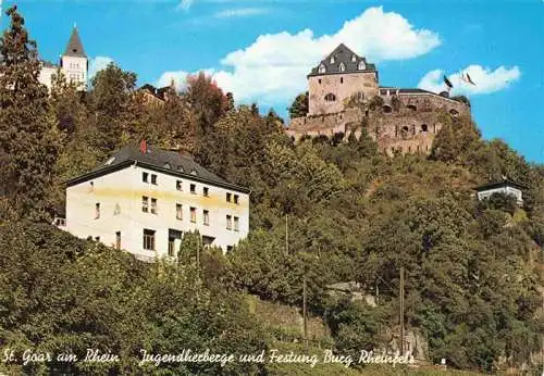 AK / Ansichtskarte  St_Goar_Rhein Jugenherberge und Festung Burg Rheinfels