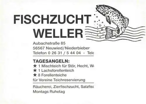 AK / Ansichtskarte  Niederbieber_Neuwied Fischzucht Weller Fliegeraufnahme