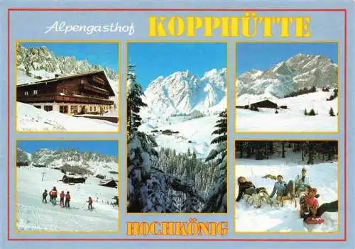 AK / Ansichtskarte 73980764 Muehlbach_Hochkoenig_Pinzgau-Pongau_AT Alpengasthof Kopphuette Panorama Skipisten