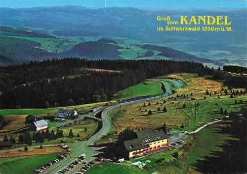 AK / Ansichtskarte  Kandel_Breisgau_Waldkirch_BW Fliegeraufnahme mit Berghotel Berggasthaus Kandelhof und Pius Bergkapelle