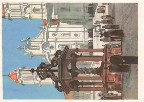 AK / Ansichtskarte  Einsiedeln__SZ Brunnen Kirche