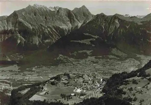 AK / Ansichtskarte  Pfaefers_Sarganserland_SG Fliegeraufnahme mit Falknis