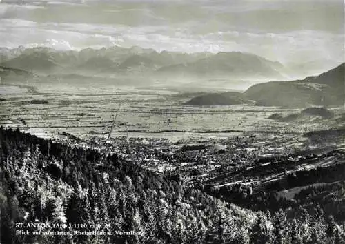 AK / Ansichtskarte  St_Anton_1121m_Gais_AI Blick auf Almstaetten Rheinebene und Vorarlberg