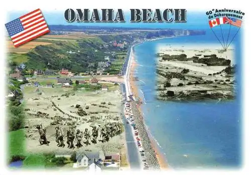 AK / Ansichtskarte  Omaha_Beach__Ste-Honorine-des-Pertes_14_Calvados 60e Anniversaire du débarquement en Normandi vue aérienne
