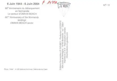 AK / Ansichtskarte  Omaha_Beach__Ste-Honorine-des-Pertes_14_Calvados 60e Anniversaire du débarquement en Normandi vue aérienne