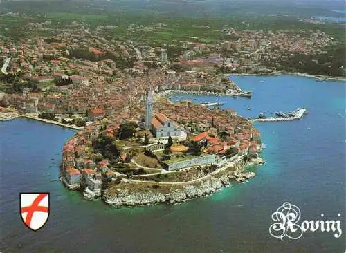 AK / Ansichtskarte  Rovinj_Rovigno_Istrien_Croatia Altstadt Kirche Halbinsel Hafen