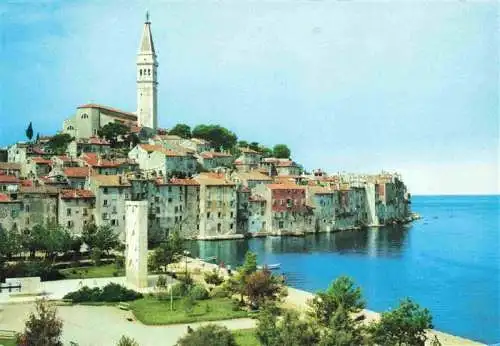 AK / Ansichtskarte  Rovinj_Rovigno_Istrien_Croatia Uferpromenade Altstadt Kirche