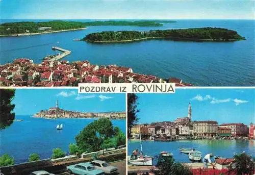 AK / Ansichtskarte 73980949 Rovinj_Rovigno_Istrien_Croatia Panorama Luftaufnahme Hafen