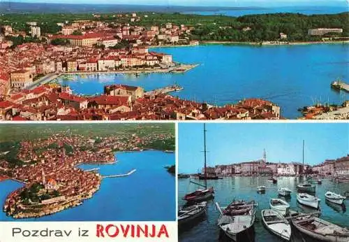 AK / Ansichtskarte 73980951 Rovinj_Rovigno_Istrien_Croatia Panorama Hafen Luftaufnahme