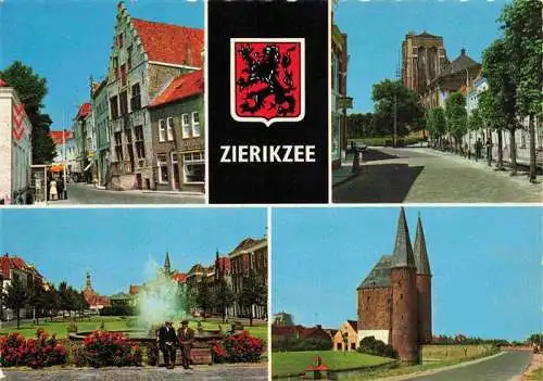 AK / Ansichtskarte 73980964 Zierikzee_Zierickzee_Zeeland_NL Motiv Stadtzentrum Parkanlagen Monster-Toren Nobelpoort