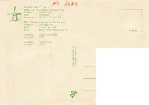 AK / Ansichtskarte  Maarssen Molen van het waterschap Buitenweg Poldermuehle