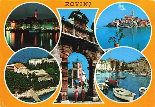 AK / Ansichtskarte 73981001 Rovinj_Rovigno_Istrien_Croatia Teilansichten Hafen Luftaufnahme