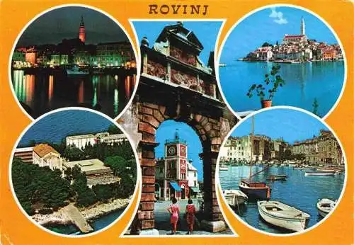 AK / Ansichtskarte  Rovinj_Rovigno_Istrien_Croatia Teilansichten Hafen Luftaufnahme