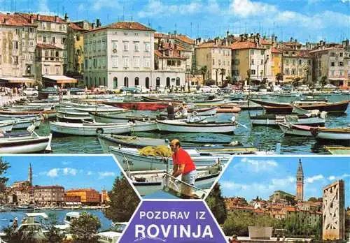 AK / Ansichtskarte 73981008 Rovinj_Rovigno_Istrien_Croatia Hafen Denkmal