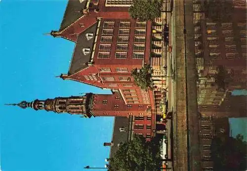 AK / Ansichtskarte  Leiden_NL Stadhuis met Vismarkt Rathaus Fischmarkt