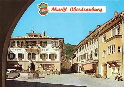 AK / Ansichtskarte  Oberdrauburg_Kaernten_AT Marktplatz mit Ruine Hohenburg im Hintergrund