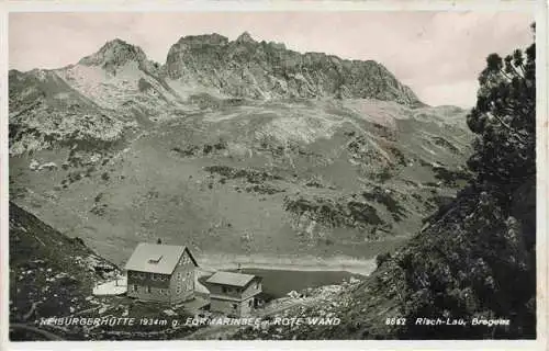 AK / Ansichtskarte  Freiburgerhuette_1934m_Vorarlberg_AT mit Formarinsee und Rote Wand