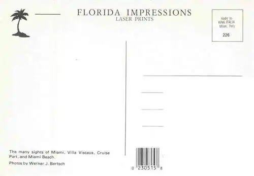 AK / Ansichtskarte  Miami_Beach Many sights of Miami Villa Viscaya Cruise Port and Miami Beach aerial view