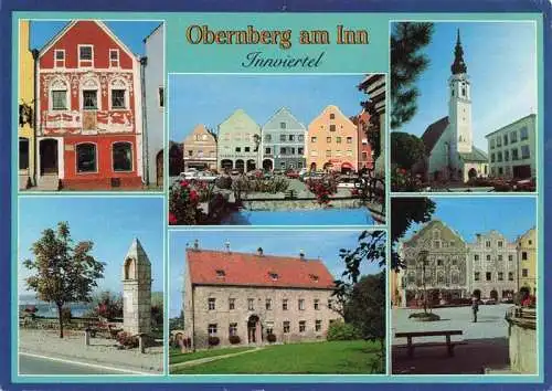 AK / Ansichtskarte 73981189 Obernberg__Inn_AT Marktplatz Details Kirche Bildstock Schloss