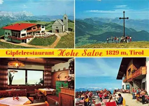 AK / Ansichtskarte  Hohe_Salve_1681m_AT Gipfelrestaurant Hohe Salve Gipfelkreuz Gaststube Sonnenterrasse