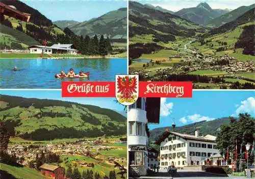AK / Ansichtskarte 73981205 Kirchberg_Tirol_AT Badesee Panorama Ortspartie