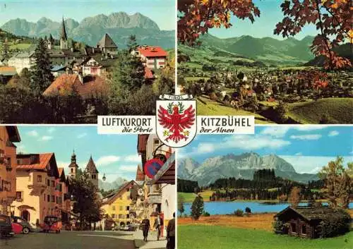 AK / Ansichtskarte 73981208 Kitzbuehel_Tirol_AT mit Wildem Kaiser Vorderstadt Suedansicht Schwarzsee