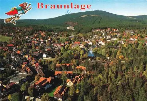 AK / Ansichtskarte  Braunlage Fliegeraufnahme mit Hexe