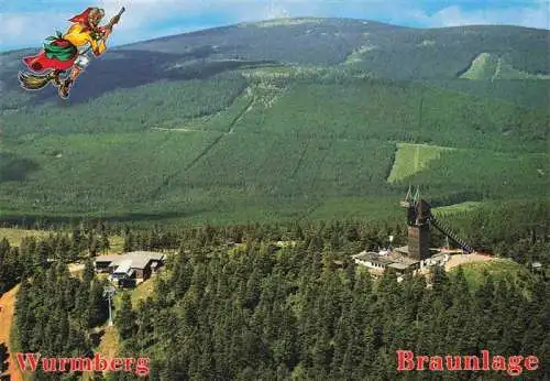 AK / Ansichtskarte 73981224 Braunlage Fliegeraufnahme mit Wurmberg und Hexe