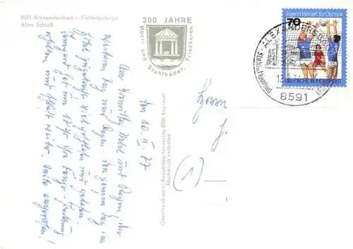 AK / Ansichtskarte  Alexandersbad_Bad_Wunsiedel_Bayern Altes Schloss