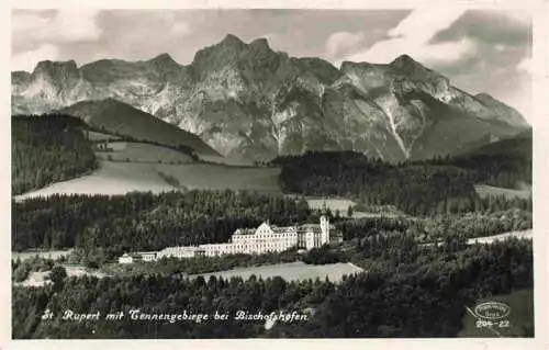 AK / Ansichtskarte 73981319 Bischofshofen_am_Zimmerberg_AT Panorama St. Rupert Kloster mit Tennengebirge