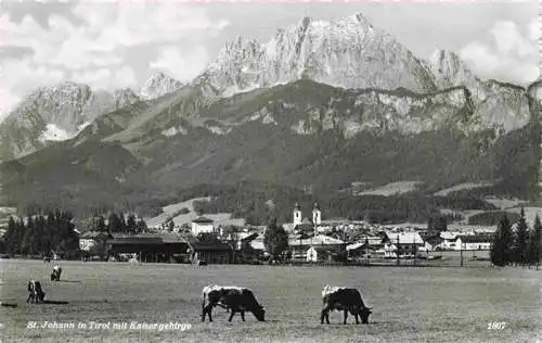 AK / Ansichtskarte 73981323 St_Johann_Tirol_AT Panorama mit Kaisergebirge