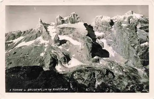 AK / Ansichtskarte  Rhaetikon_Region_Vorarlberg_AT 3 Tuerme und Drusenfluh Bergwelt Alpen