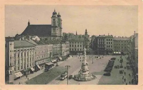 AK / Ansichtskarte  LINZ_DONAU_AT AH Platz Saeule Kirche