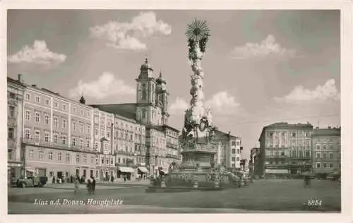 AK / Ansichtskarte  LINZ_DONAU_AT Hauptplatz Pestsaeule Kirche