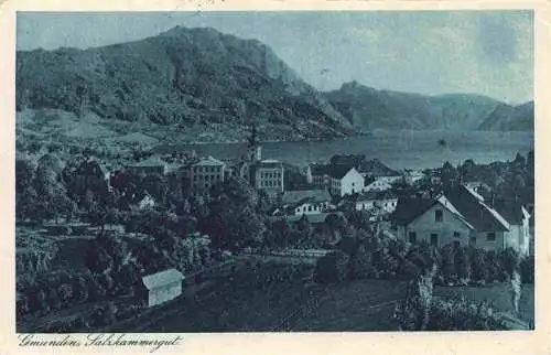 AK / Ansichtskarte  Gmunden_Traunsee_Salzkammergut_Oberoesterreich_AT Panorama Kupferdruck