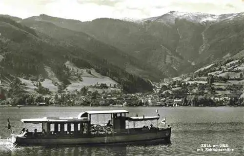 AK / Ansichtskarte  Zell_See_AT Panorama Blick ueber den See Fahrgastschiff Blick zur Schmittenhoehe Hohe Tauern