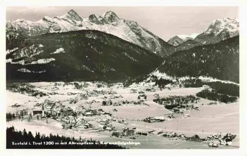 AK / Ansichtskarte  Seefeld_Tirol mit Ahruspitzen und Karwendelgebirge Winterpanorama