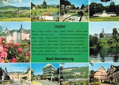 AK / Ansichtskarte  Bad_Berleburg Panorama Wassertretstelle Lustschloesschen Schloss Schlosshotel Schlosshof Panorama Ludwigsburg