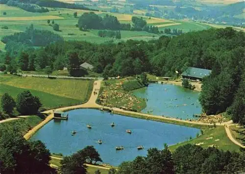 AK / Ansichtskarte  Wasserkuppe_Rhoen Fliegeraufnahme mit Guckai See Am Pferdskopf