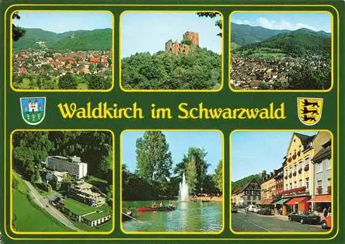 AK / Ansichtskarte 73981507 Waldkirch_Breisgau Panorama Burg Fliegeraufnahmen See Fontaine Strasse