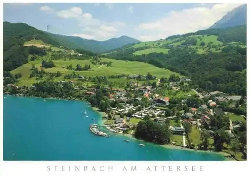 AK / Ansichtskarte 73981541 Steinbach_Attersee_Oberoesterreich_AT Fliegeraufnahme