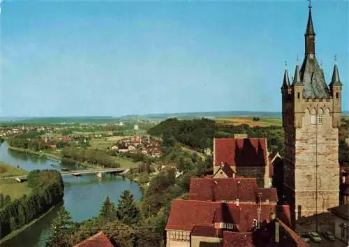 AK / Ansichtskarte 73981558 Bad_Wimpfen_Neckar Blick zum Blauen Turm und ins Neckartal